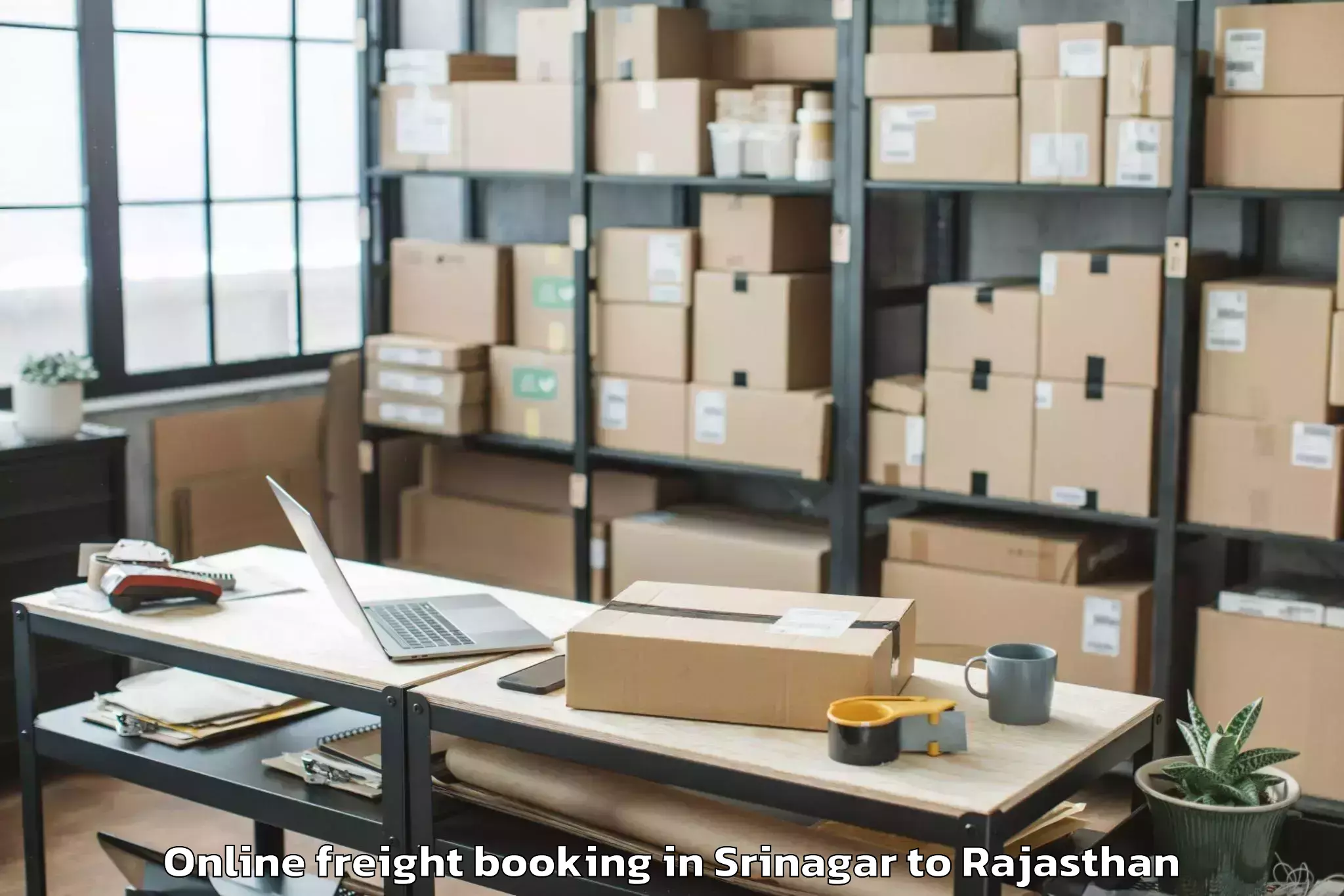 Affordable Srinagar to Bhim Online Freight Booking